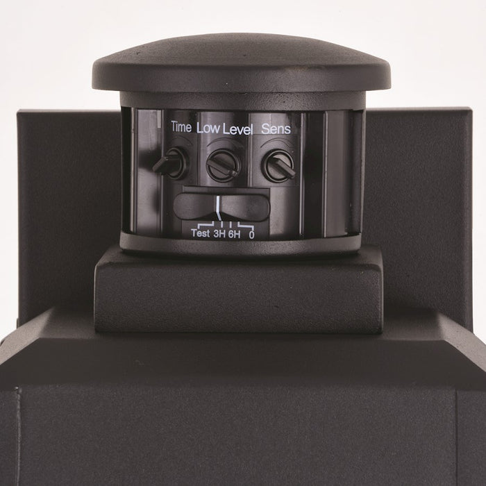 Vaxcel Kinzie 1 Light 5" Outdoor Motion Sensor Wall Light, Black/Clear