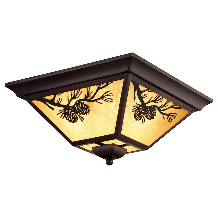 Vaxcel Douglas 14" Outdoor Flush Mount, Warm Bronze - T0665