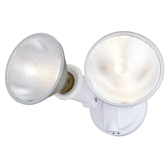 Vaxcel 6.75" 2 Light Outdoor Security Flood Light, White - T0689