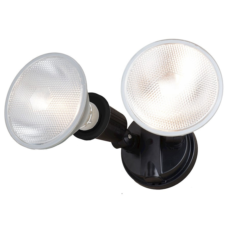 Vaxcel 6.75" 2 Light Outdoor Security Flood Light, Black - T0691