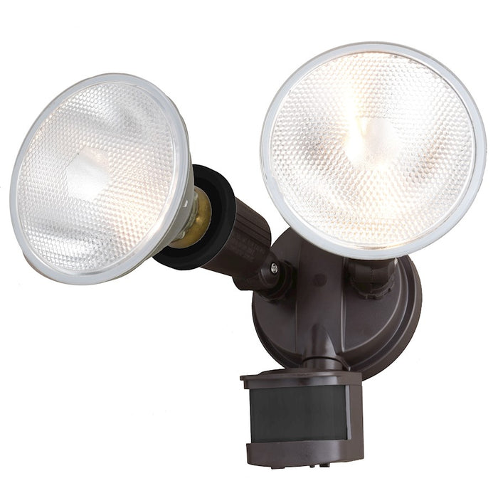 Vaxcel 6.75" 2 Light Outdoor Motion Sensor Security Flood Light, Bronze - T0693