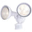 Vaxcel 11.75" 2 Light Outdoor Security Flood Light, White 180 Degrees - T0694