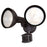 Vaxcel 11.75" 2 Light Outdoor Security Flood Light, Bronze 180Deg - T0695