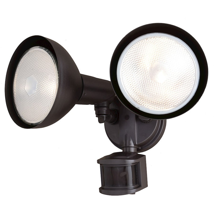 Vaxcel 11.75" 2 Light Outdoor Security Flood Light, Bronze 180Deg - T0695
