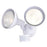 Vaxcel 11.75" 2 Light Outdoor Security Flood Light, White 240Deg - T0696