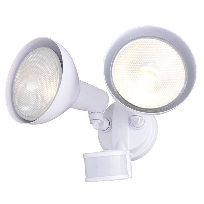 Vaxcel 11.75" 2 Light Outdoor Security Flood Light, White 240Deg - T0696