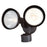 Vaxcel 11.75" 2 Light Outdoor Security Flood Light, Bronze 240 Degrees - T0697