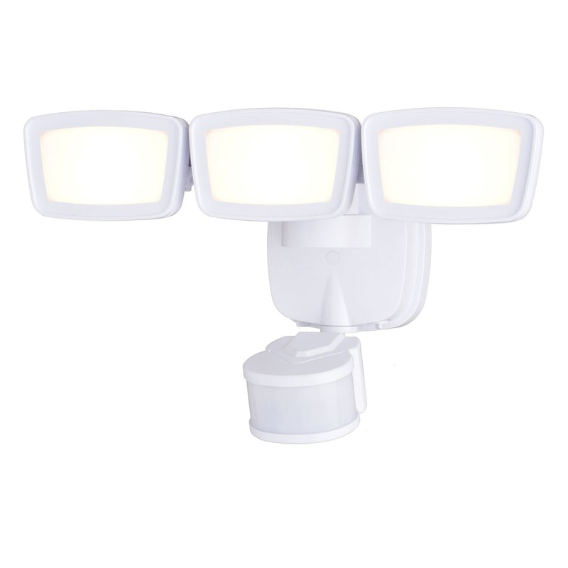 Vaxcel 13.25" 3 Light LED Adj. Outdoor Security Flood Light, White - T0702
