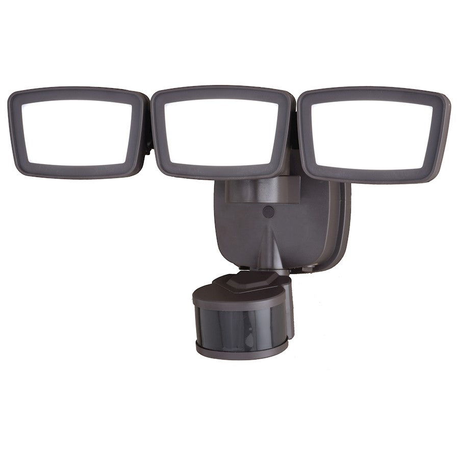 Vaxcel 13.25" 3 Light LED Adj. Outdoor Security Flood Light, Bronze - T0703