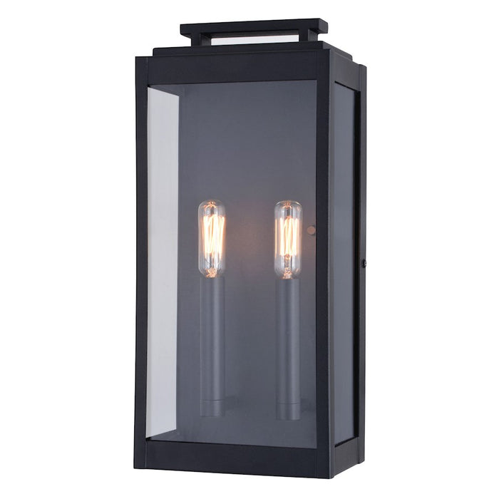Vaxcel Hampton 7" 2 Light Outdoor Wall Light, Textured Black - T0706