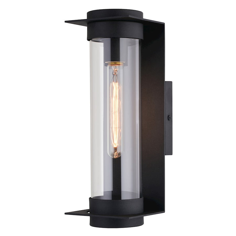 Vaxcel Brighton Park 14" H Outdoor Wall Light, Textured Black - T0711