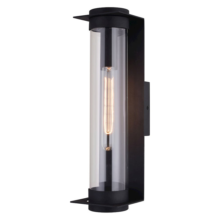 Vaxcel Brighton Park 18" H Outdoor Wall Light, Textured Black - T0712