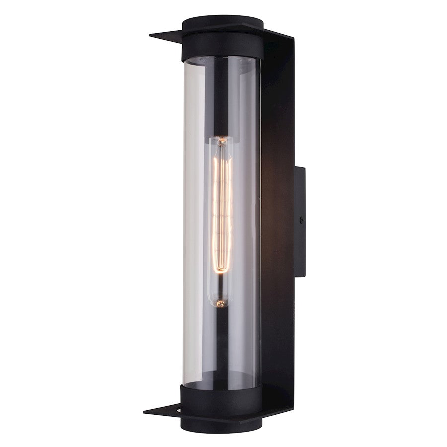 Vaxcel Brighton Park 18" H Outdoor Wall Light, Textured Black - T0712