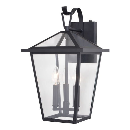 Vaxcel Derby 10" 3 Light Outdoor Wall Light, Matte Black - T0718
