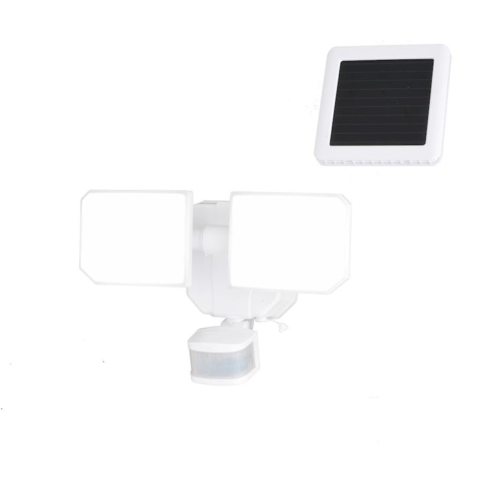 Vaxcel 10.25" 2 Light Solar LED Outdoor Security Flood Light, White - T0722
