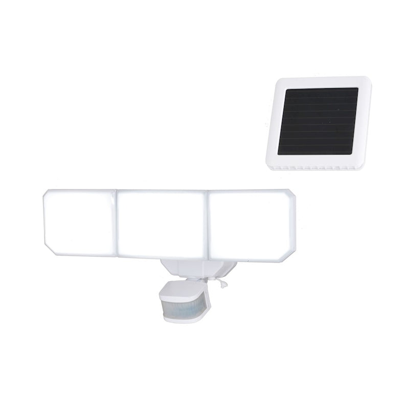 Vaxcel 15.75" 3 Light Solar LED Outdoor Security Flood Light, White - T0723