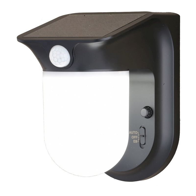 Vaxcel 4.5" Solar LED Outdoor Motion Sensor Wall Jar Light, Black - T0724