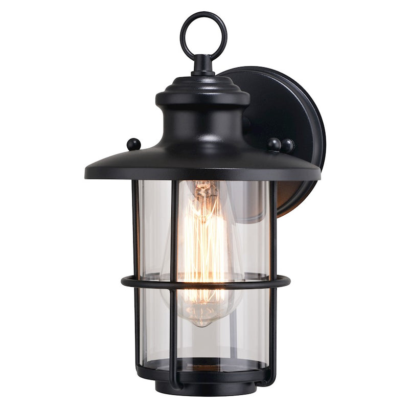 Vaxcel Lake Shore 6.25" Outdoor Wall Light, Textured Black - T0741