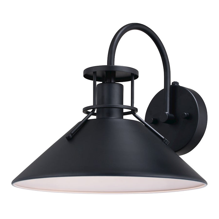 Vaxcel Canton 12" Outdoor Wall Light, Matte Black/Glossy White - T0748