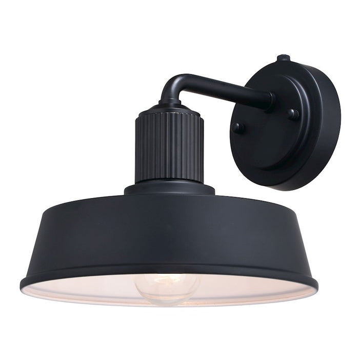 Vaxcel Hammond 10" Outdoor Wall Light, Matte Black/Glossy White - T0750