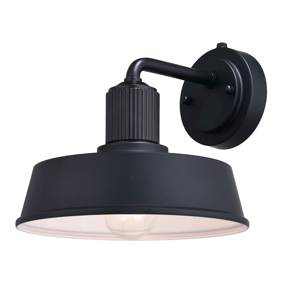 Vaxcel Hammond 10" Outdoor Wall Light, Matte Black/Glossy White - T0750