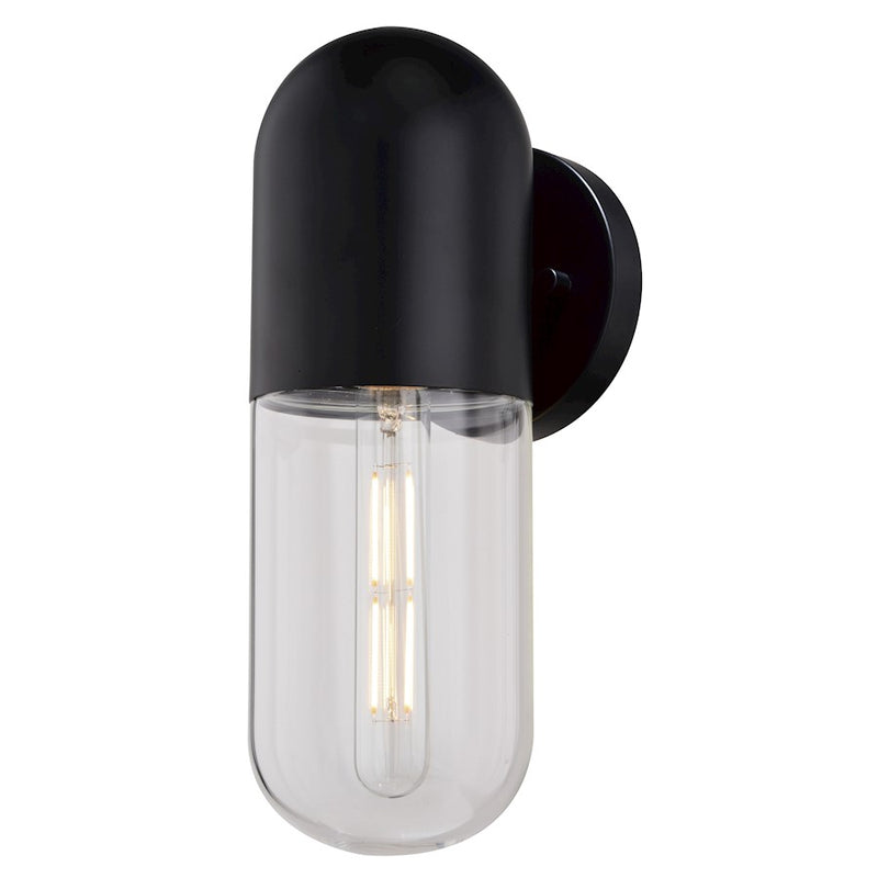 Vaxcel West Loop 12.5" Outdoor Wall Light, Matte Black - T0758