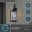 Vaxcel Old Town 2 Light 7"W Outdoor Wall Light, Black/Clear Glass