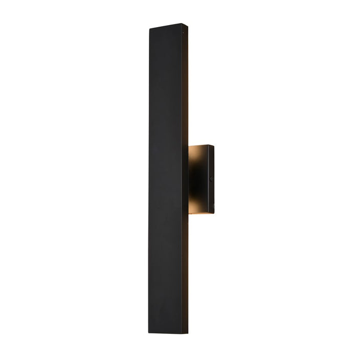 Vaxcel Owen 1 Light 20"H LED Outdoor Wall Light, Black/Frosted Acrylic - T0766