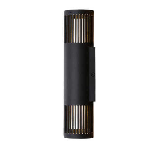 Vaxcel Skyline 2 Light 10.25"H LED Outdoor Wall Light, Black/Black Metal