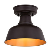 Vaxcel Cody 10.25"W Outdoor Semi-Flush, Bronze/Light Gold/Metal - T0770