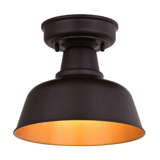 Vaxcel Cody 10.25"W Outdoor Semi-Flush, Bronze/Light Gold/Metal - T0770