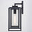 Vaxcel Filmore 1 Light 7"W Outdoor Wall Light, Black/Clear Glass