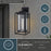 Vaxcel Filmore 1 Light 7"W Outdoor Wall Light, Black/Clear Glass