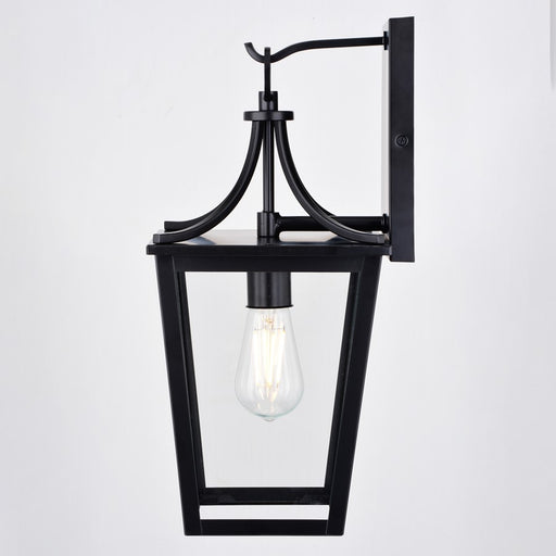 Vaxcel Cottage Grove 1 Light 7.5"W Outdoor Wall Light, Black/Clear Glass