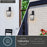 Vaxcel Cottage Grove 2 Light 9"W Outdoor Wall Light, Black/Clear Glass