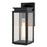 Vaxcel Uptown 1 Light 5"W Outdoor Wall Light, Matte Black/Clear Glass - T0776