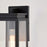 Vaxcel Uptown 1 Light 5"W Outdoor Wall Light, Matte Black/Clear Glass