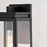 Vaxcel Uptown 1 Light 6"W Outdoor Wall Light, Matte Black/Clear Glass
