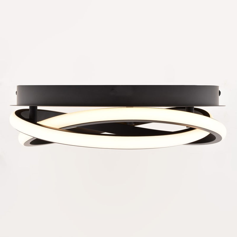 Vaxcel North End 1Lt 13" LED Outdoor Flush Mount, Black/Frosted Silicone