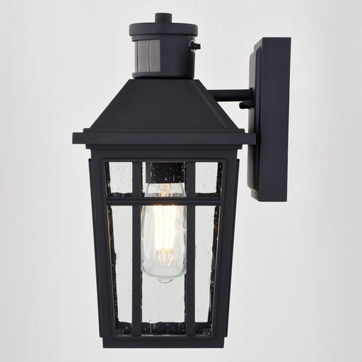 Vaxcel Garfield Park 12" Outdoor Motion Sensor Wall Light, Black/Seed