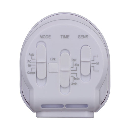 Vaxcel Almora 2Lt 12"W LED Outdoor Motion Sensor, White/Frosted Acrylic