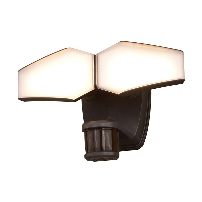 Vaxcel Almora 2Lt 12"W LED Outdoor Motion Sensor, Bronze/Frosted Acrylic - T0785