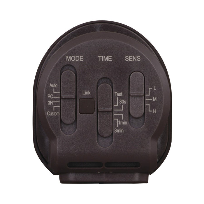 Vaxcel Almora 2Lt 12"W LED Outdoor Motion Sensor, Bronze/Frosted Acrylic