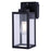 Vaxcel Lombard 1Lt 5" Outdoor Wall Light/GFCI Outlet Black/Clear Glass - T0786
