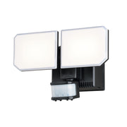 Vaxcel 10.5" 2 Lt LED Outdoor Motion Sensor Security Flood Lt, Black - T0788