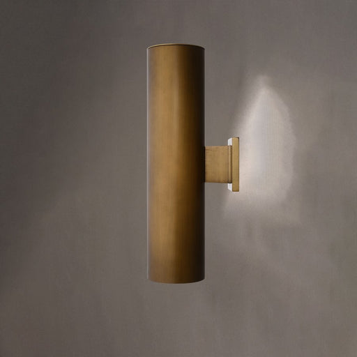 Vaxcel Chiasso 2 Light 20"H Outdoor Wall Light, Warm Brass/Gold