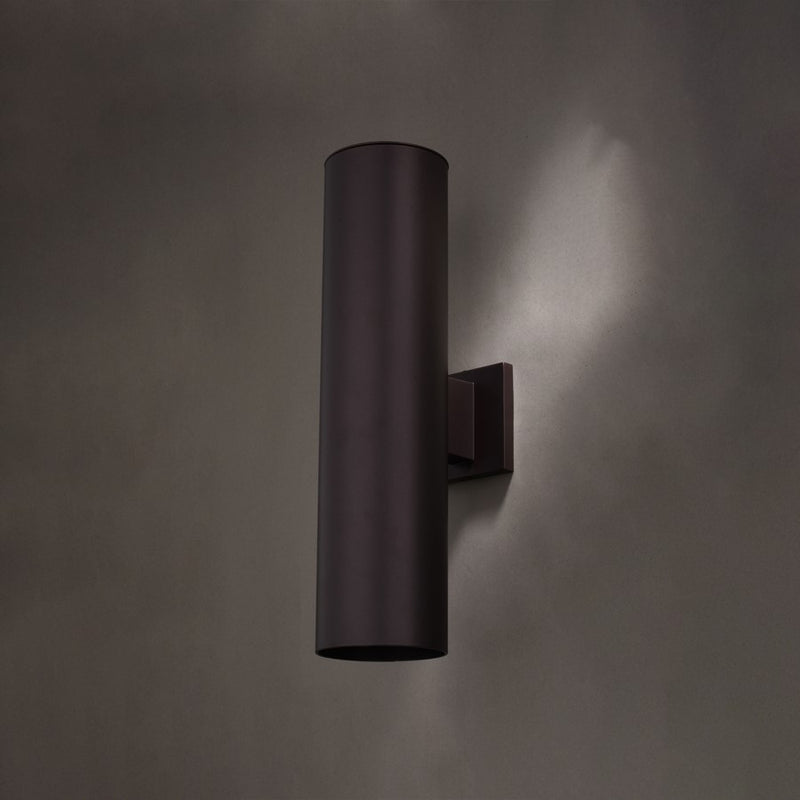 Vaxcel Chiasso 2 Light 20"H Outdoor Wall Light, Deep Bronze/Brown