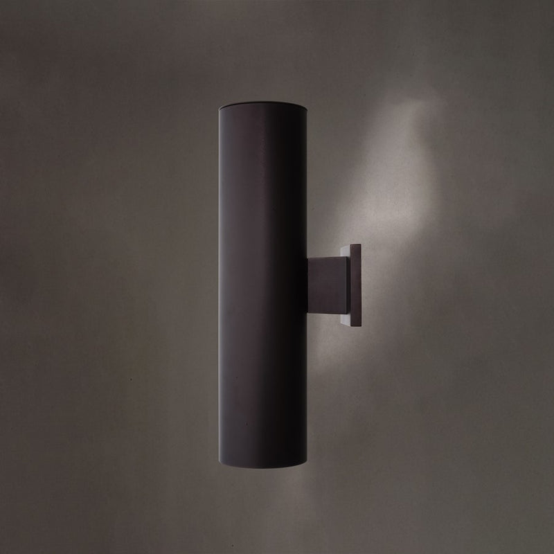 Vaxcel Chiasso 2 Light 20"H Outdoor Wall Light, Deep Bronze/Brown