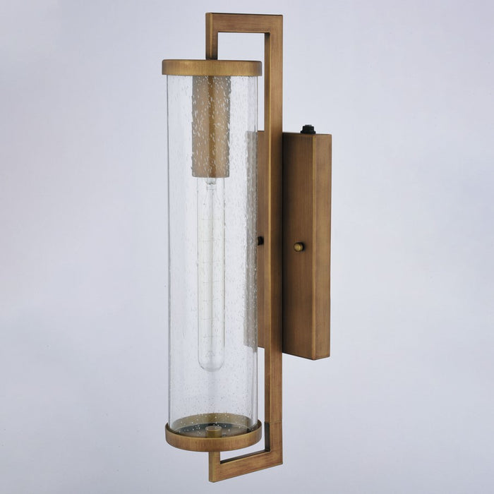 Vaxcel Morgan Park 20" H Outdoor Wall Light, Warm Brass/Clear