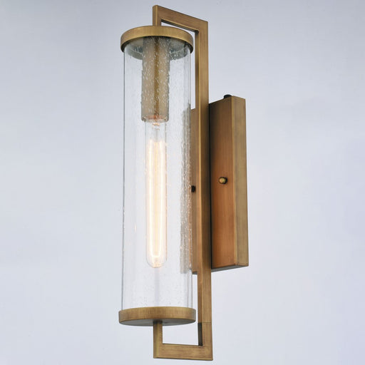 Vaxcel Morgan Park 20" H Outdoor Wall Light, Warm Brass/Clear